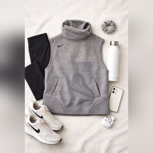 Nike Dri-FIT Sleeveless Hoodie Vest Gray Size Large